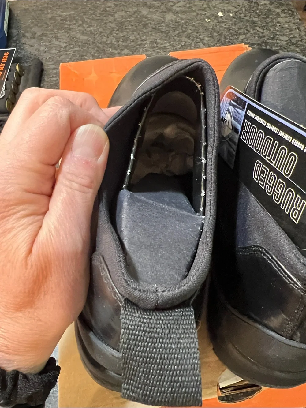Nike ACG Black Leather Slip-On Lug Sole Loafers